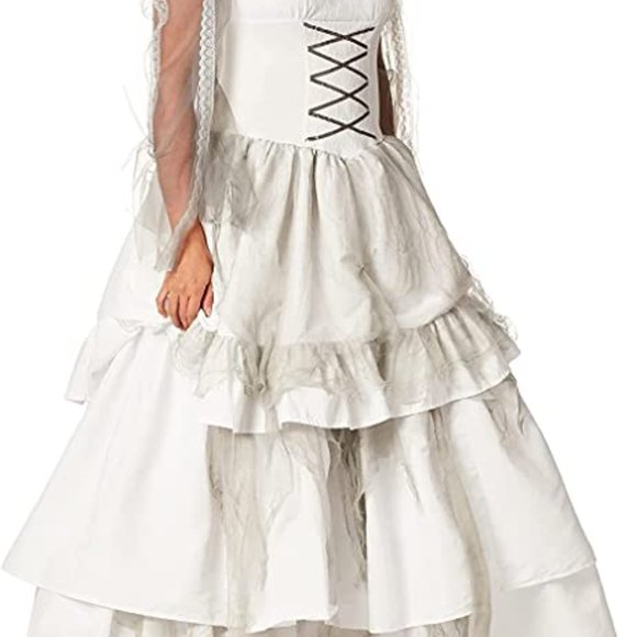Women's Deluxe Forum Novelties Victorian Ghost Bride Outfit- - Picture 2 of 3